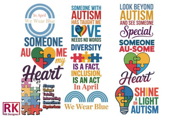 A Designer's Take on the Autism Quotes SVG Bundle for Embroidery