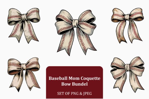 Baseball Mom Coquette Bow Bundle: Real Stitch Test