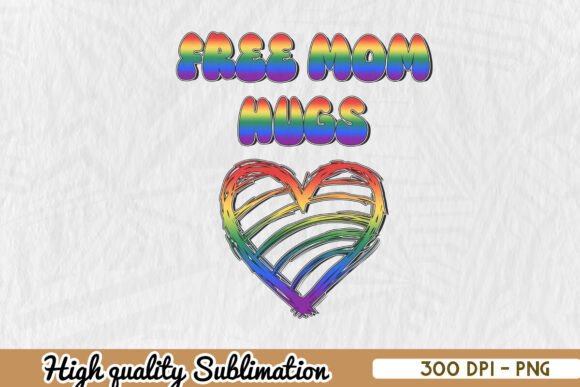 Free Mom Hugs Rainbow LGBT PNG