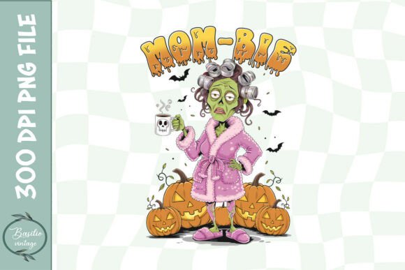 Mom-Bie Morning Halloween Funny PNG: A Stitcher’s Review