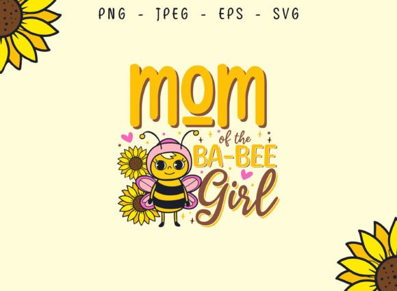 Mom of Baby Bee Girl Cute Bee Family Design Review